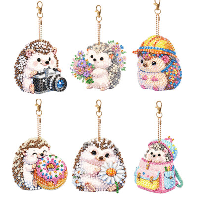 Diamond Painting Keychains Double Sided Diamond Painting Art Keychain Pendants