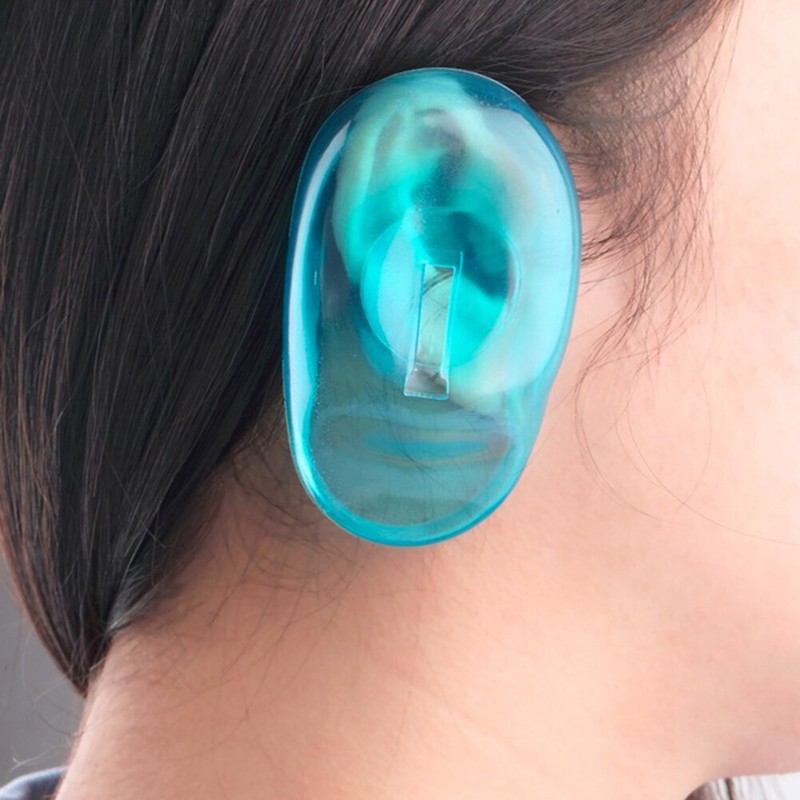 2PCS Hairdressing Tool Earcap Hair Dye Ear Cover Soft Silicone Earmuffs