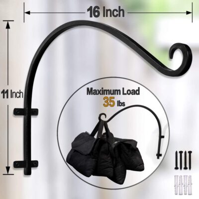 2x Hanging Plant Bracket Heavy Duty Plant Hangers Hooks for Bird Feeder Lantern