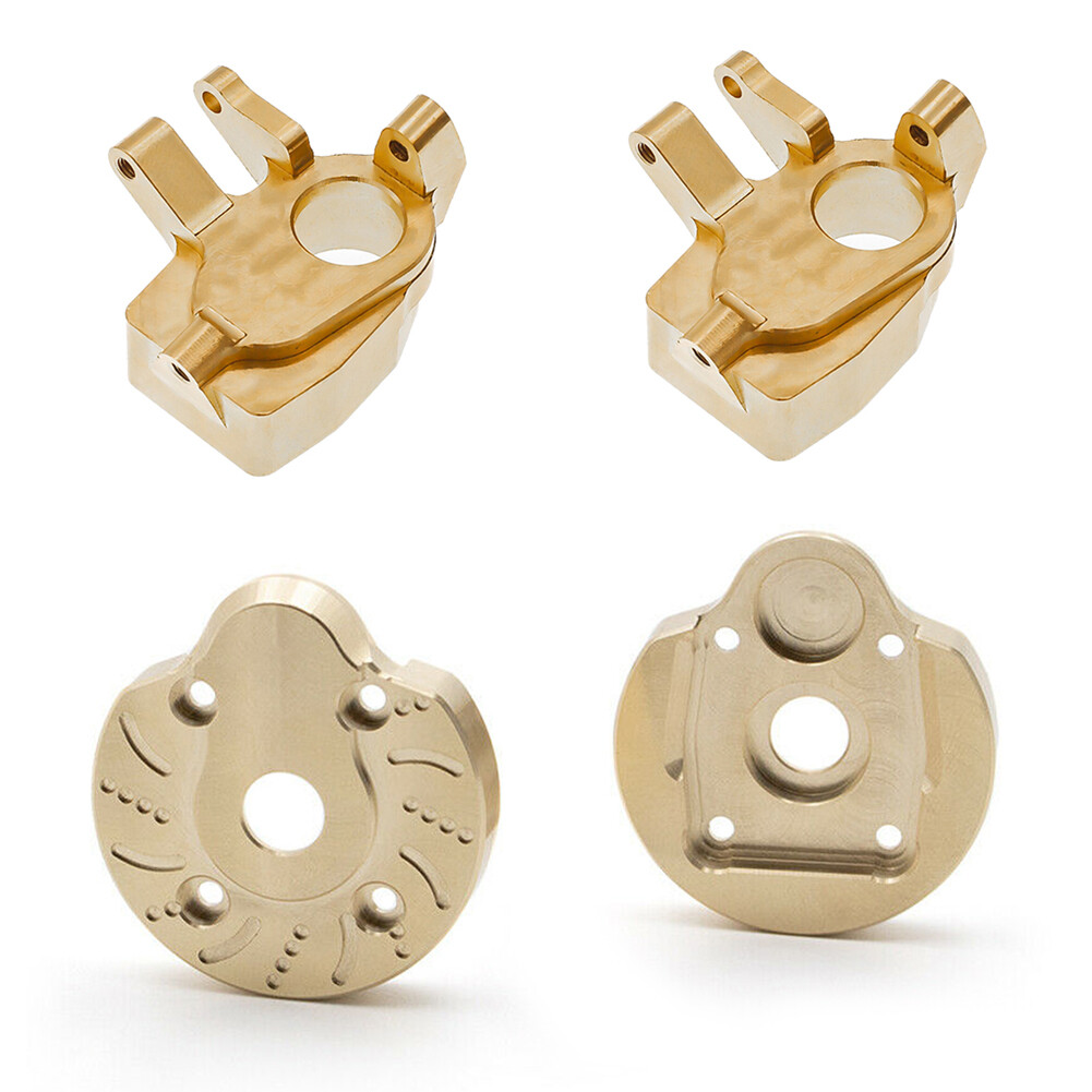 Counterweight Brass Steering Hub For 1:10 Axial SCX10 III & Capra 1.9 UTB RC Car