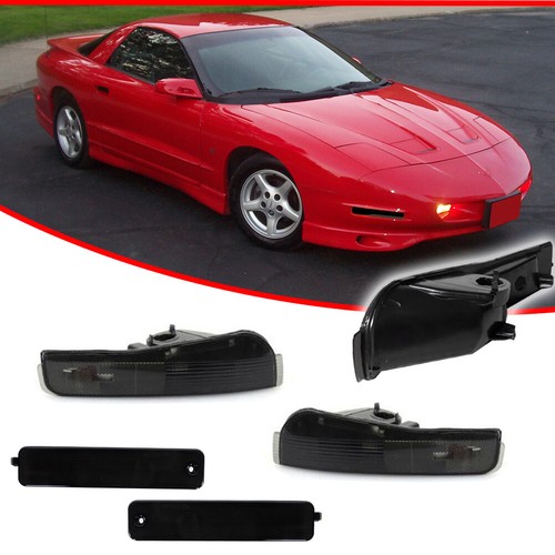 4PCS Smoke Bumper Signal+Side Marker For 1993-1997 Pontiac Firebird/Trans AM LS1
