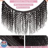 Deep Wave Human Hair Bundles, 20 22 24 Inch, 100% Unprocessed Brazilian Virgin Hair, Deep Curly, Natural Black, Wet And Wavy Bundles - 3 Pack, Style Keep Texture Silky Soft, Hair Extension