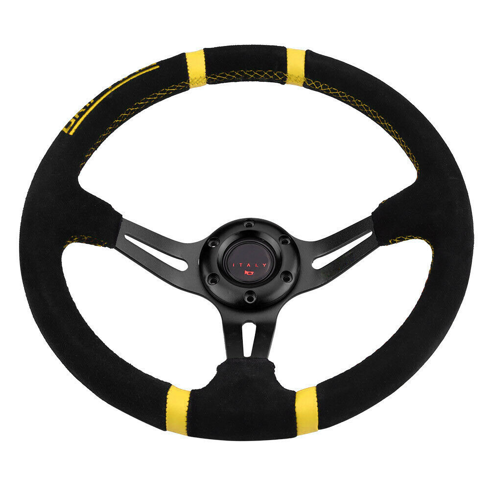 14 inch 3 Spoke Deep Dish JDM Sport Racing Drifting Steering Wheel