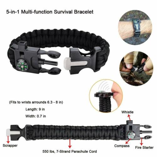 Camping Survival Kit 40 in 1 Outdoor Military Tactical Backpack Emergency Gear 8