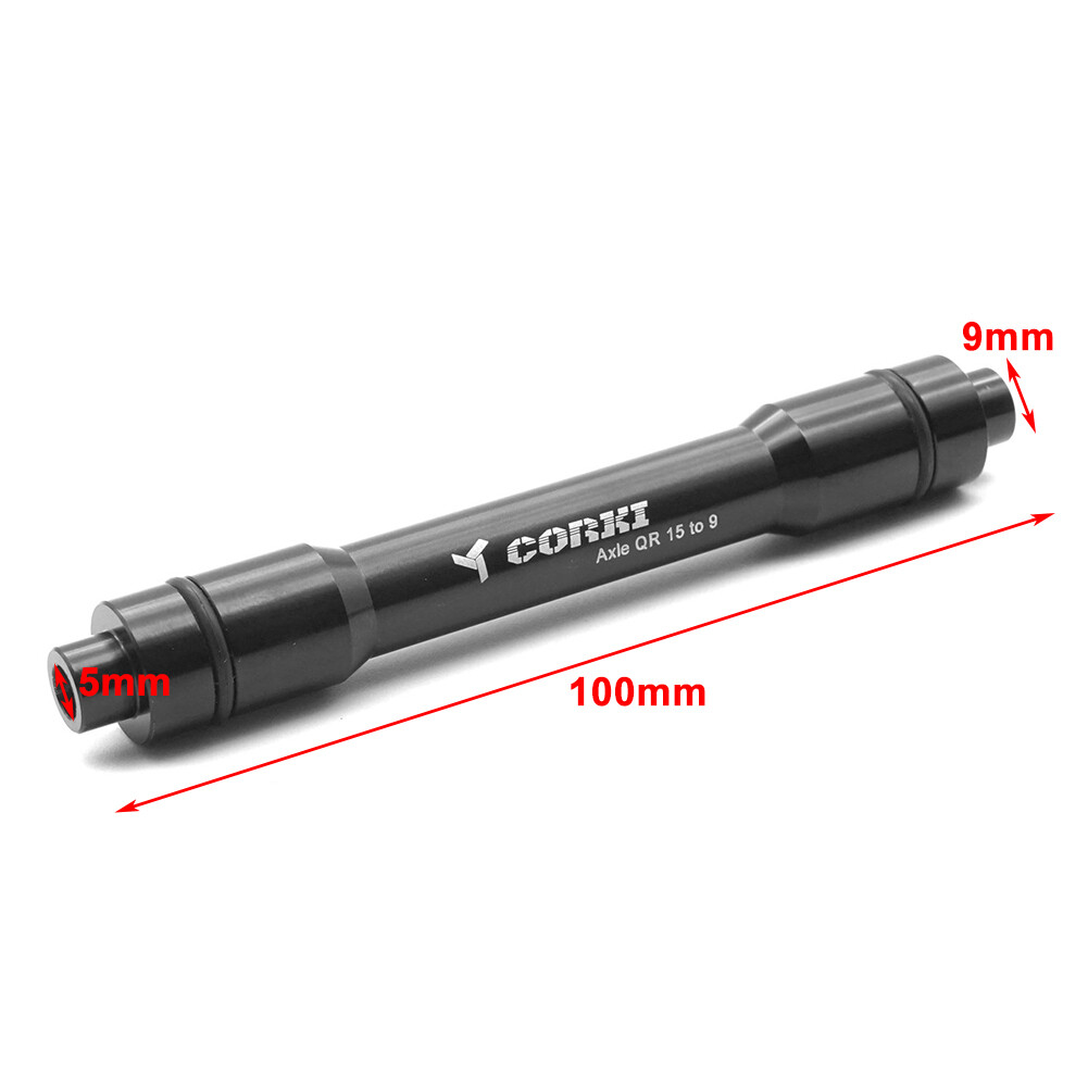 1x 15mm Thru Axle Hub Adapter to 9mm Quick Release QR Skewer MTB Bicycle Sightly