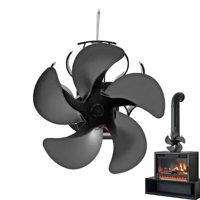 Quiet Wood Stove Fan Heat Powered Fan Non-Electricity Heating Supplies for