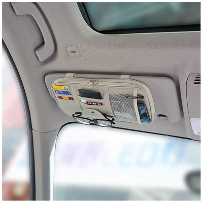 Organizador de Visera Para El SOL Bolsillo Visera de Coche Accesorios Interiores
