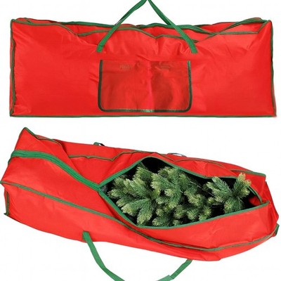 Borsa Custodia Sacco Porta Albero di Natale Extra Large Robusta in Tessuto Rosso