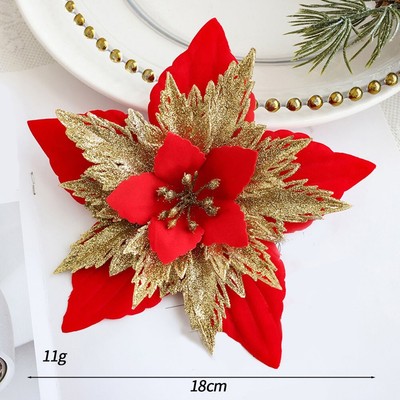 Christmas Flower Ornament  Vibrant Colors  Create a Joyful Christmas Display