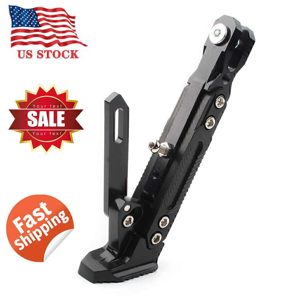 Stainless steel Motorcycle Nonslip Adjustable Kickstand Foot