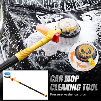 Auto Rotating Retractable Car Wash Brush with Long Handle 360° Spin Car Mop S9M3