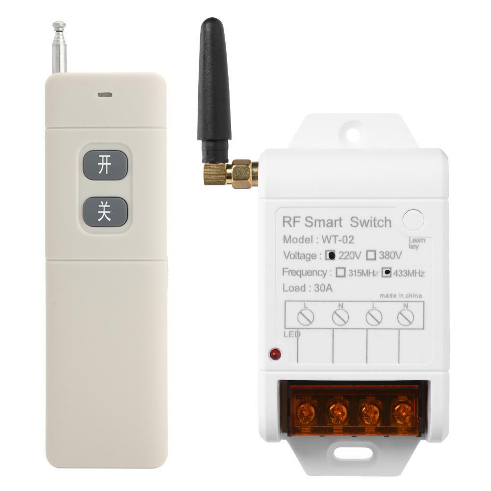 220V 30A Water Pump Light Relay Switch Module Wireless ...