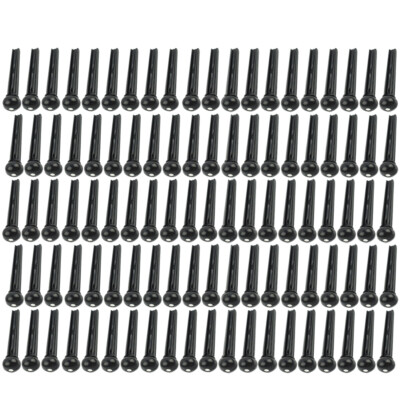 50PCS Black Acoustic Guitar Bridge Pins Plastic String End Peg Fastener Holder