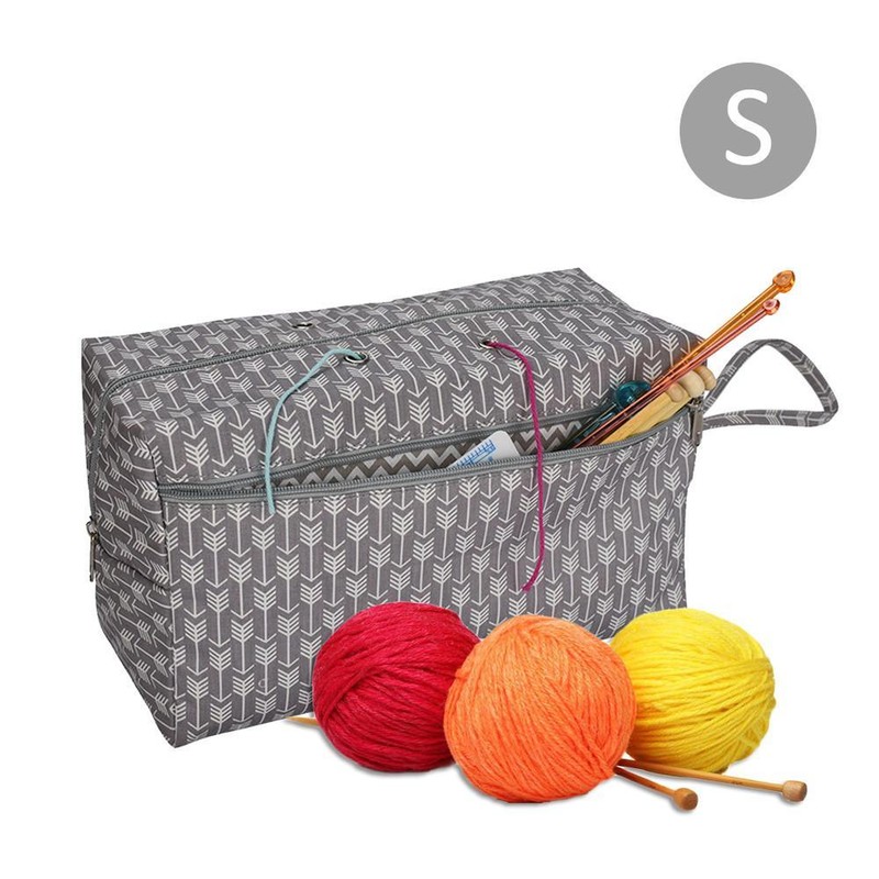 Details About Large Yarn Storage Bag Knitting Crochet Tool Tote Organizer Holder Portable Case