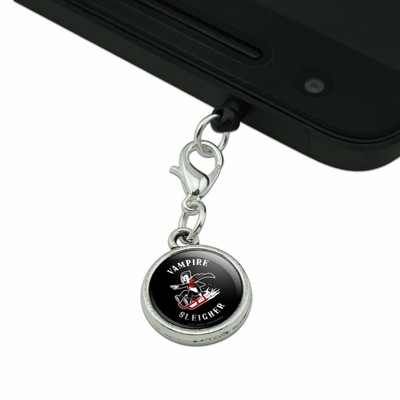 Vampire Sleigher Slayer Funny Humor Mobile Cell Phone Headphone Jack Charm