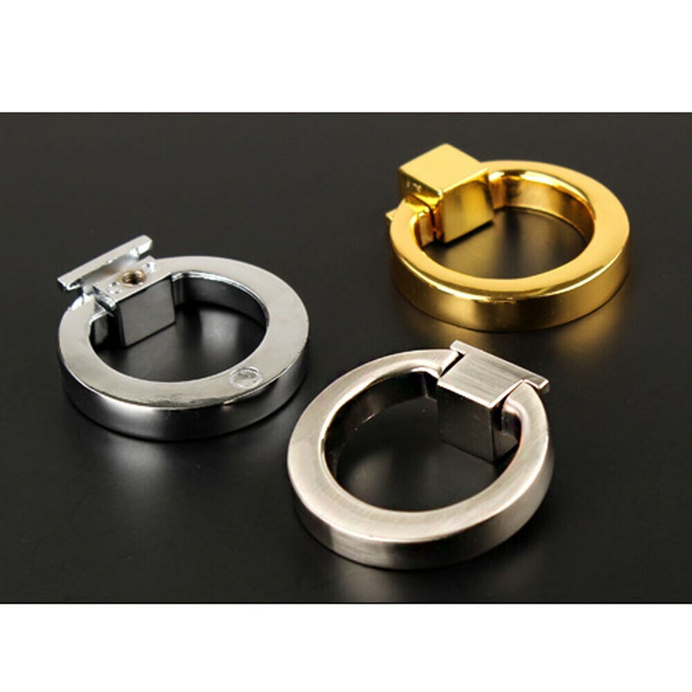1pcs Mini Alloy Ring Pull Handle Drawer Kitchen Cupboard Cabinet Door Knob 42mm