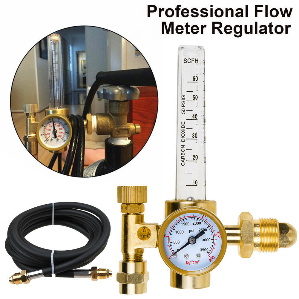 Argon CO2 Mig Tig Flow Meter Regulator Welding Gas Welder Gauge with