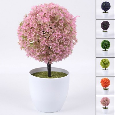 Künstlich Pflanzen Bonsai Klein Baum Topf Falsche Blumen Eingetopft Deko