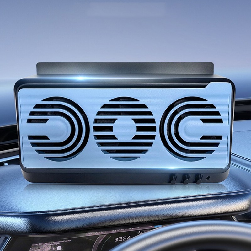 Solar Powered Car Ventilator 3 Fans Auto Window Cooler Promoting Air Circulation