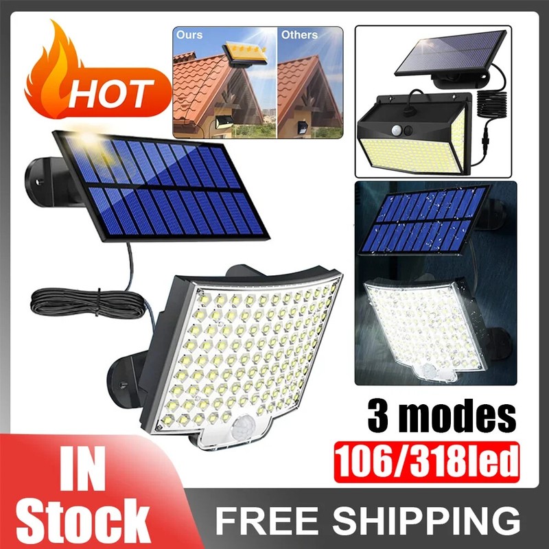 Solar Light Outdoor 106/308LED Super Bright Motion Sensor Solar Strong Power LED