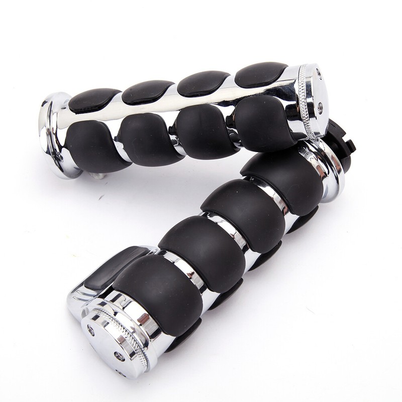 Motorcycle Chrome Handle Bar Hand Grip For Harley Davidson Softail Fatboy FLFB