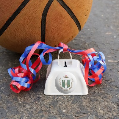 Delta Zeta Sorority Crest Officially Licensed White Cowbell Cow Bell Instrument