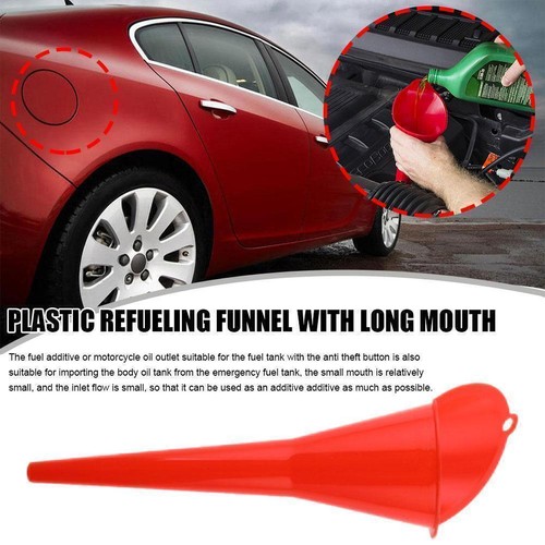 Long Plastic Funnel For Water Liquid Petrol Oil Fuel Refueling Car Motorcycle