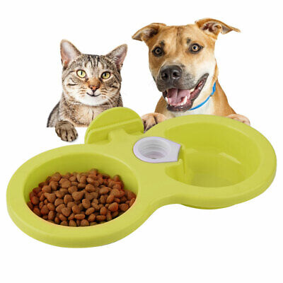 Pet Cat Dog Puppy Double Bowl Hanging Food Water Feeder For 