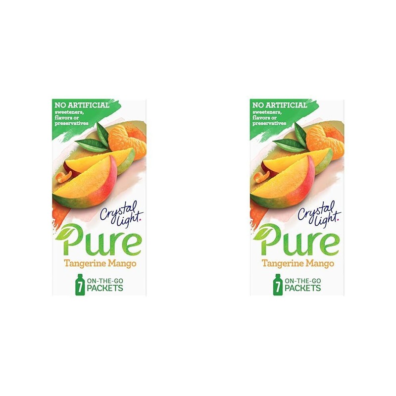 Pure Peach Iced Tea Naturally Flavored Powdered Drink 5 Count Pitcher Packets