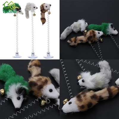 1/3Pcs Funny Cat Toys Elastic Feather False Mouse Bottom Sucker Toys for Cat Kit