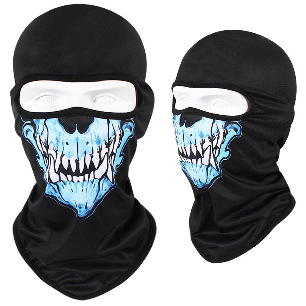 Balaclava Tactical UV Protection Skull Full Face Mask Ghost Printed Ski Sun Hood