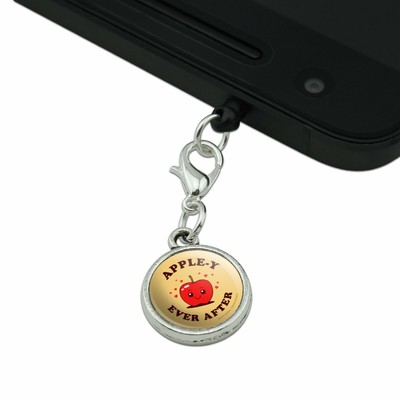 Apple-y Happily Ever After Funny Humor Mobile Cell Phone Headphone Jack Charm