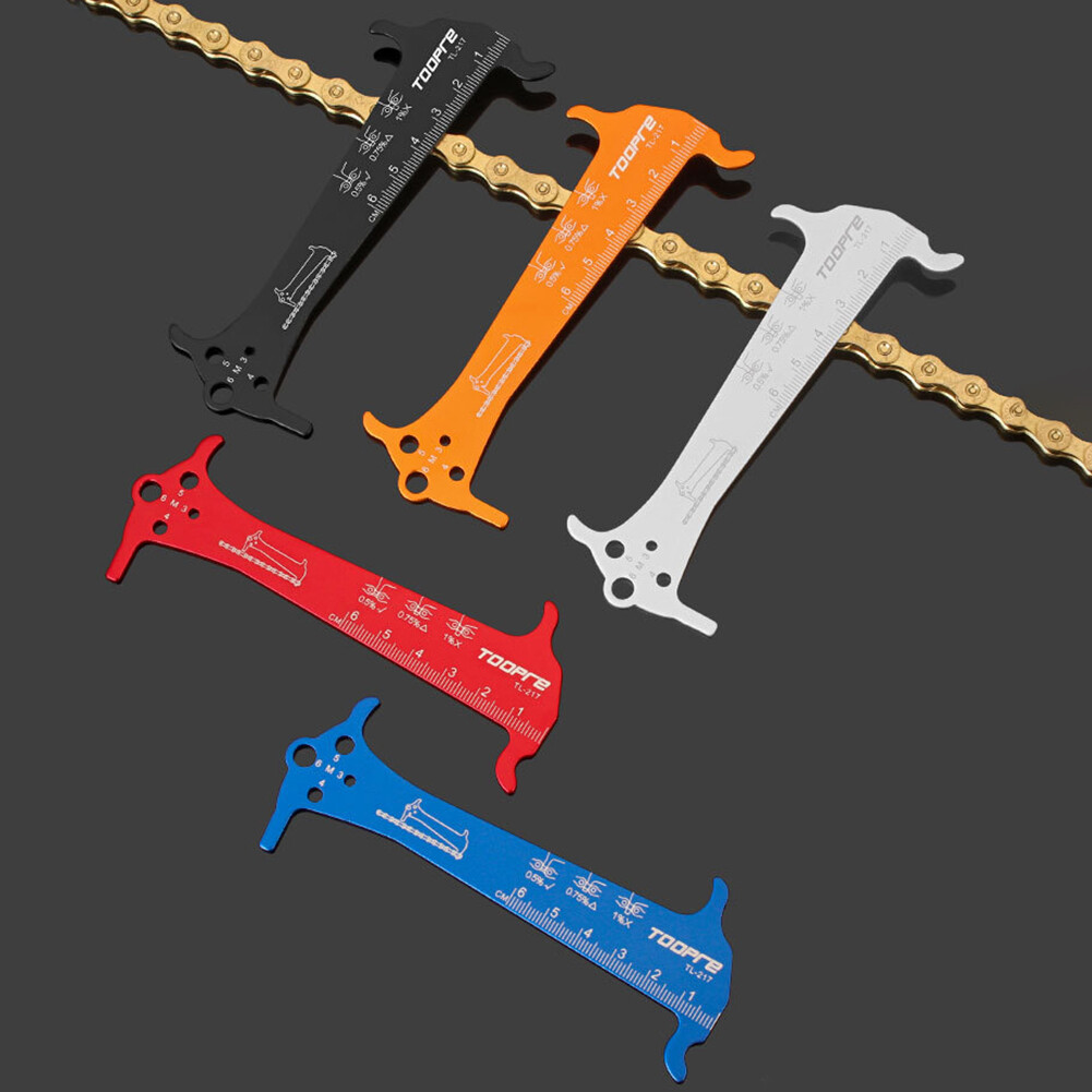 Mountain Road Bicycle Chains Gauge Measurement Rulers for Road Mountain Bikes