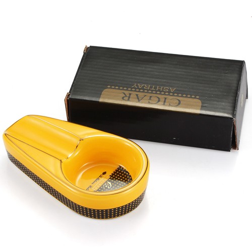 Galiner Ceramic Cigar Holder Ashtray Single Cigar Ash Tray Outdoor Travel Pocket