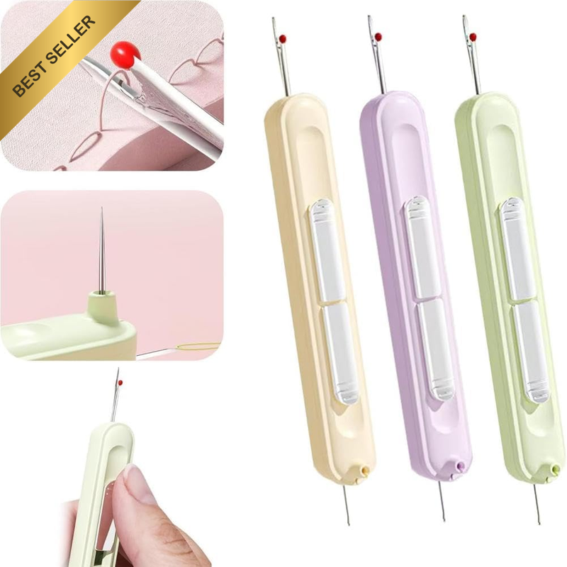 Upgraded 2 in 1 Automatic Needle Threader Seam Ripper Tool, Effortless Sewing Ac