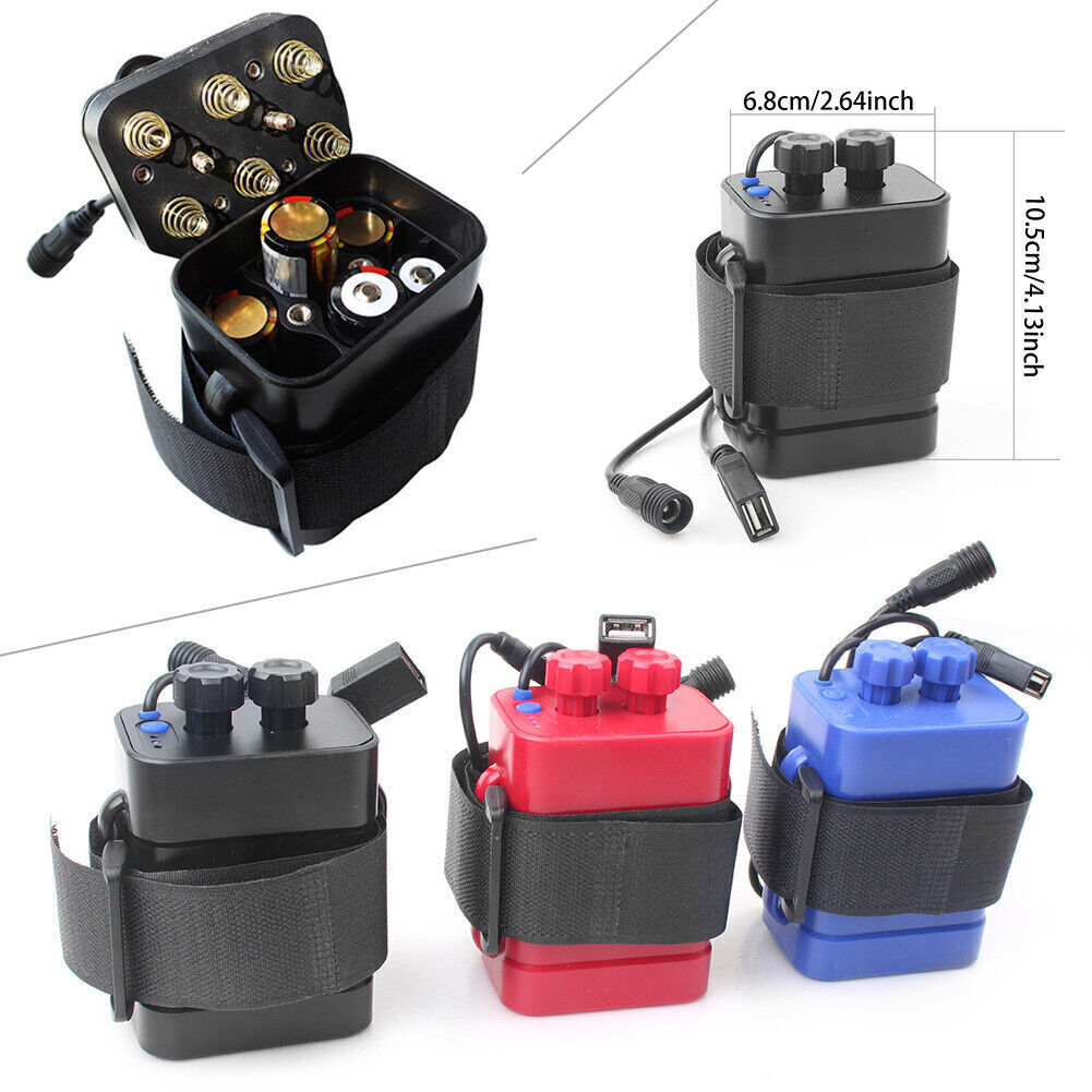 For Bicycle Bike Lamp 1x 8.4V 6x 18650 Waterproof Battery Pack Case House Cover