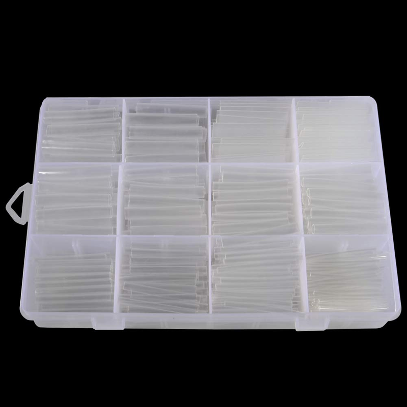 625Pcs Clear Heat Shrink Tubing Kit, Heat Shrink Tubes Wire Wrap, Ratio 2:1 Elec