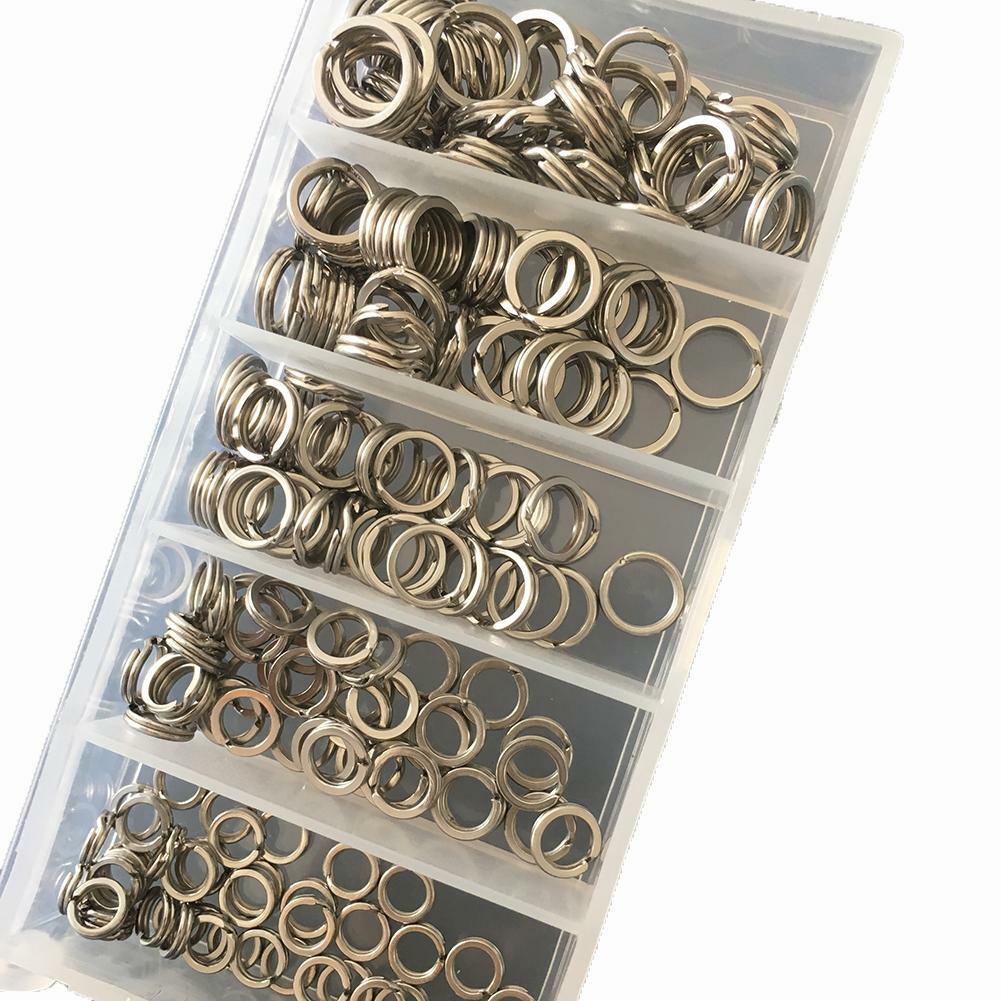 200pcs Stainless Steel Fishing Split Rings Lure Solid Ring Loop Connectors WT7n