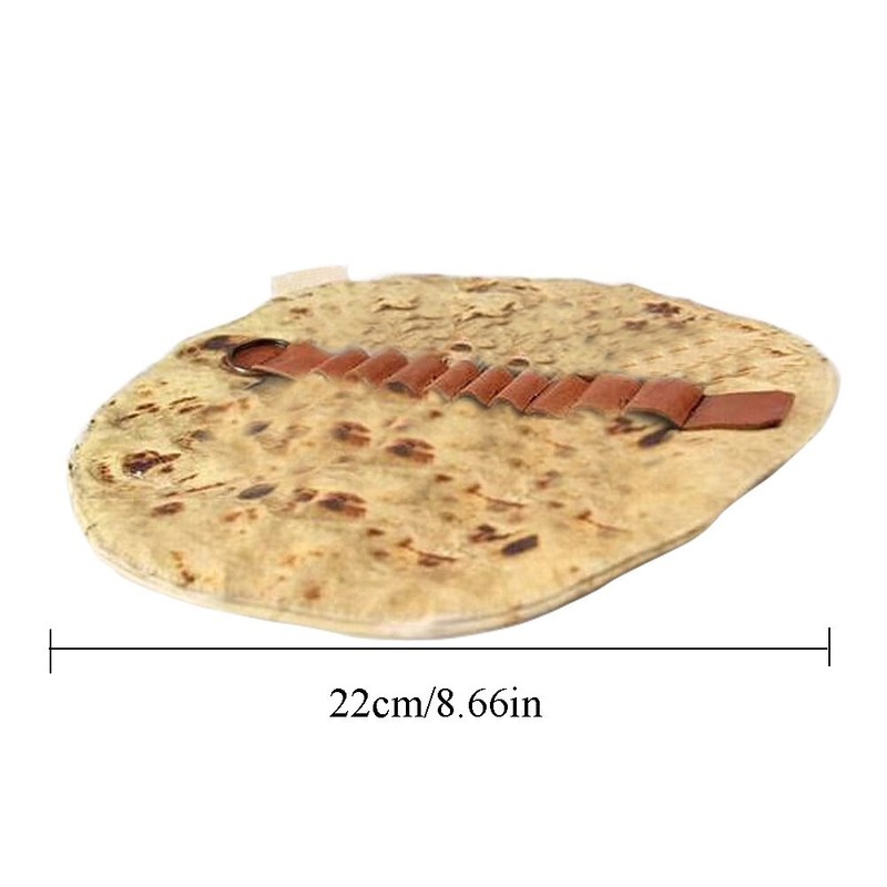 Funny Pen Bag Unique Burrito Shape Pencil Roll Up Case School Supplies Pen Pouch