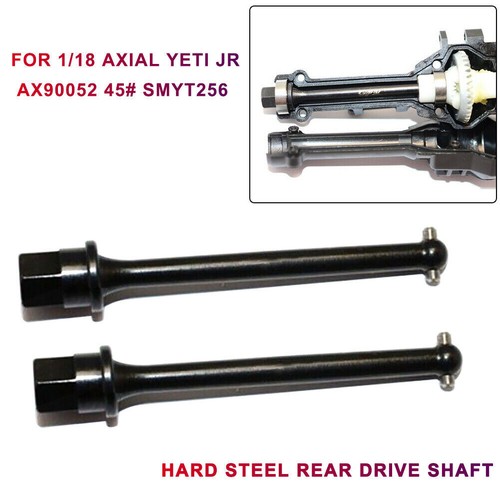 2pcs 45# Hard Steel Rear Drive Shaft Parts for 1/18 AXIAL YETI JR AX90052 RC Car