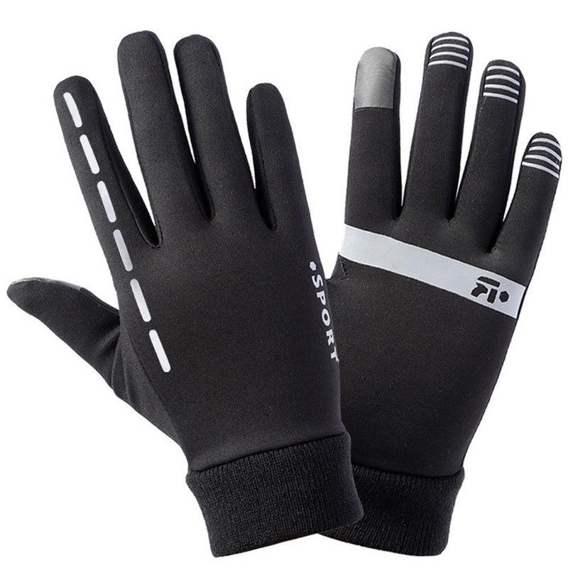 Winddichte Warme Sport-laufende Samt-dünne Handschuhe Früher Winter-Frühling