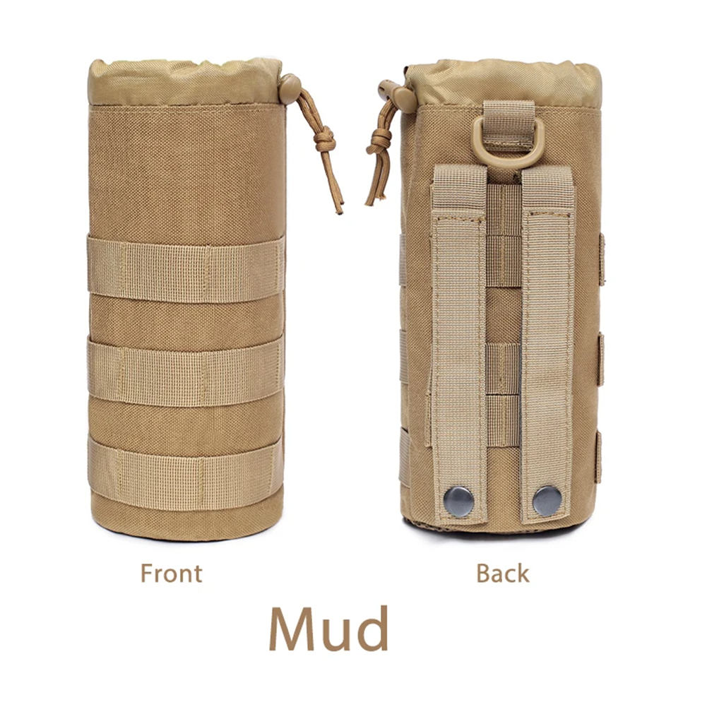 Outdoor Tactical Molle Water Bottle Bag Military Hiking Belt Holder Kettle Pouch