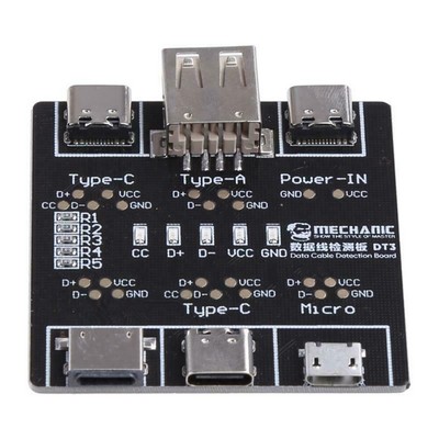 DT3 USB Data Cable Tester Fast Detecter Tool PCB Board For iPhone Micro Type C a