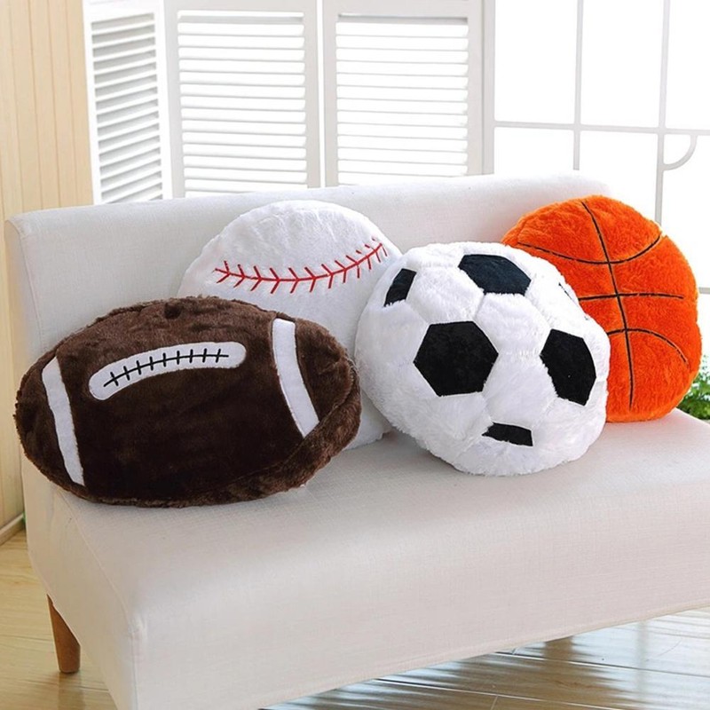 Soft Soccer Ball Doll Pillow Football Cushion Plush Stuffed Round