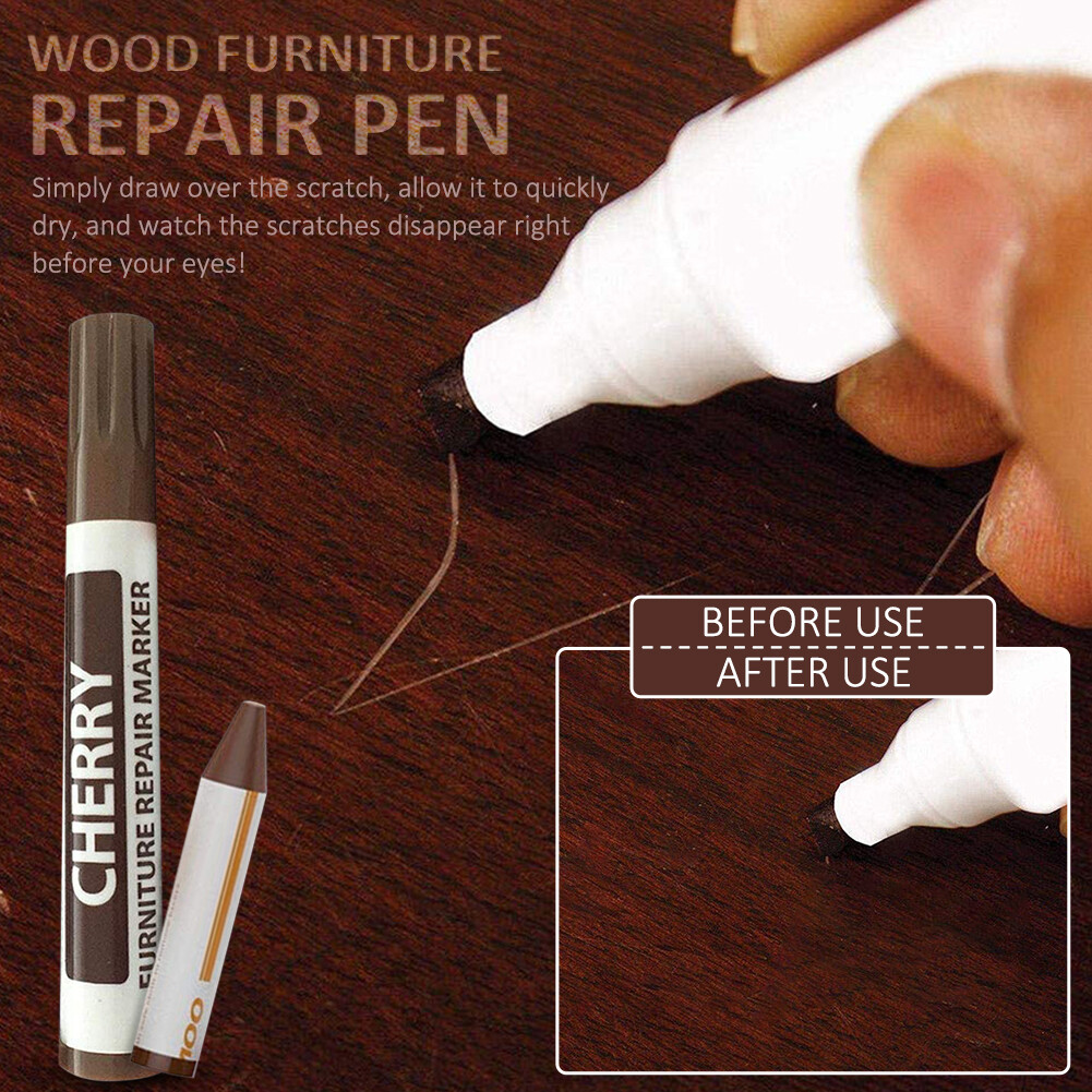 17Pcs Furniture Touch Up Kit Markers & Filler Sticks Wood Scratches Restore Kit