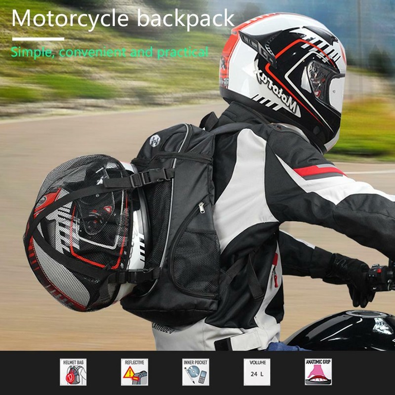 motorcycle backpack helmet carrier