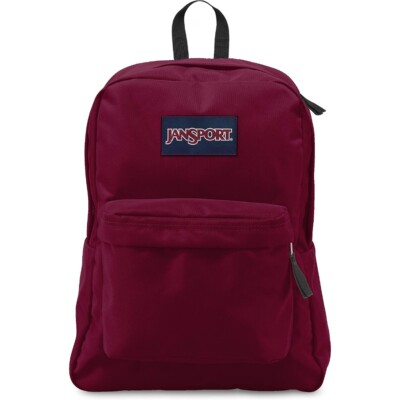 

Новый школьный рюкзак JanSport T501 SuperBreak Authentic бордовый, Черный
