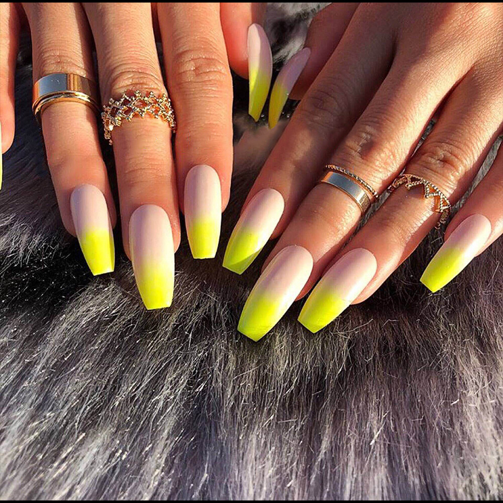 500pc Coffin Flat French False Nail Tips Half Nail Art Acrylic Gel C Curve Tip A Ebay