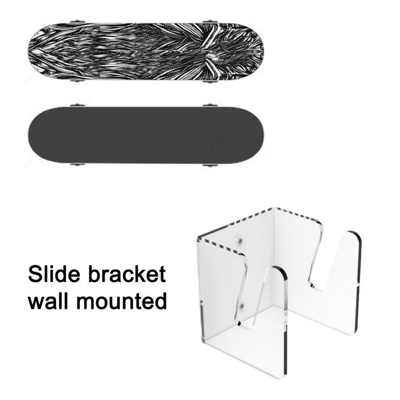 Acrylic Clear Wall Skateboard Longboard Storage Display Bracket Rack Holder US