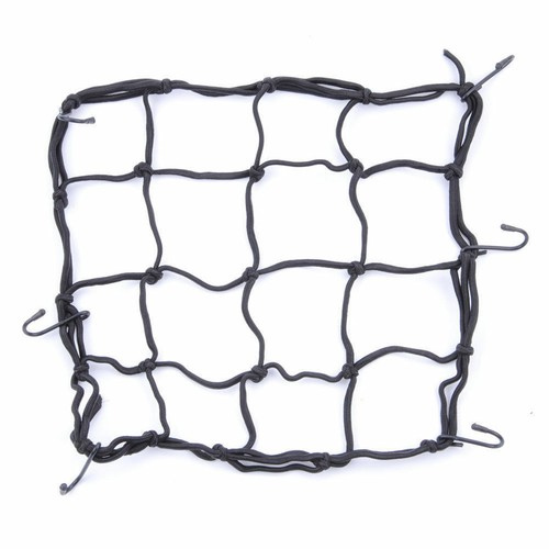 Cargo Net Motorcycle Helmet Mesh Luggage Tie Down Adjustable Black